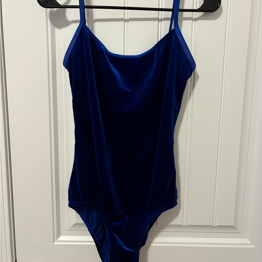 Blue Velvet Cami Bodysuit